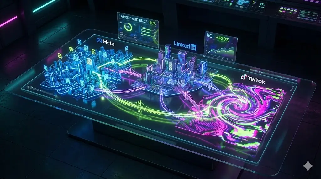 Meta, LinkedIn ve TikTok reklam stratejisi ve hedef kitle dağılım haritası