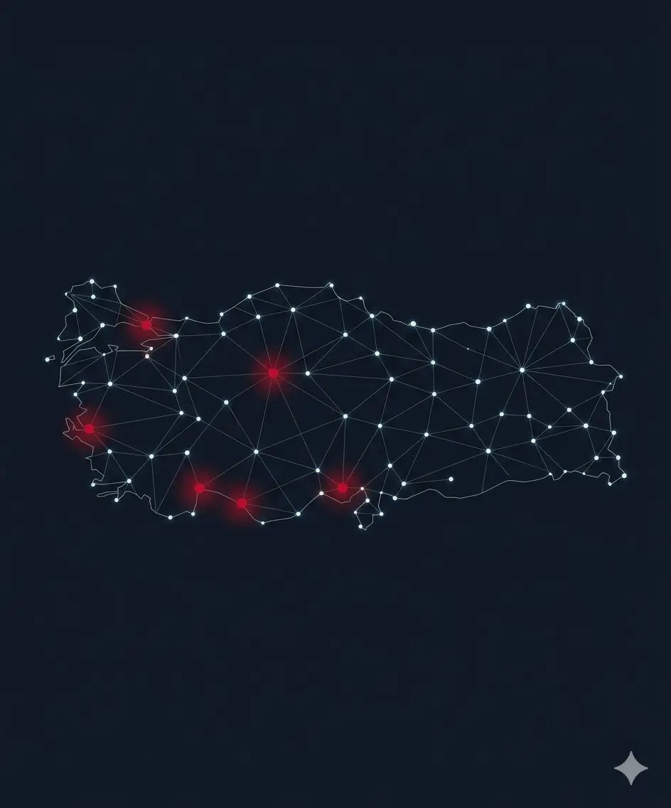 Türkiye dövme stüdyosu lokal SEO harita görseli - İstanbul İzmir Antalya