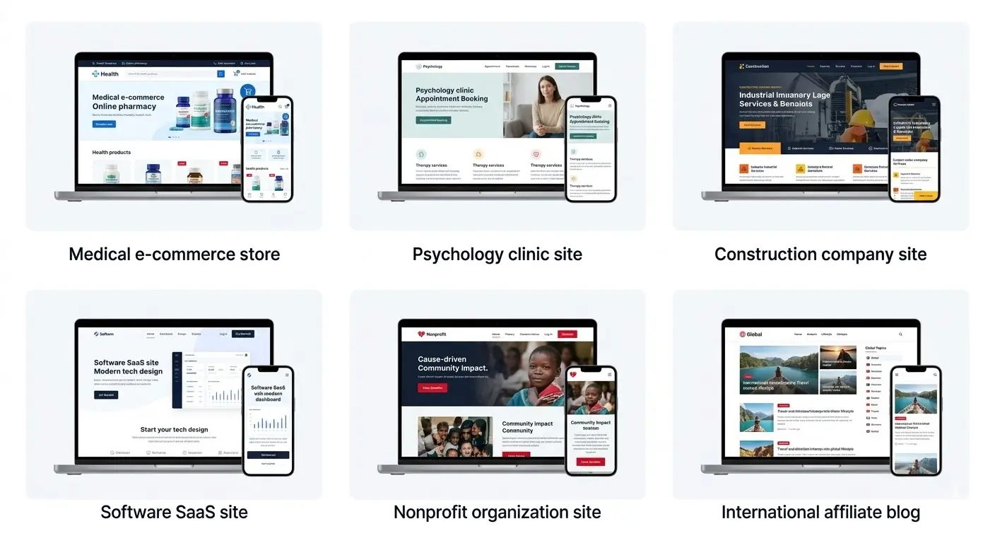 WordPress uzmanı Doğukan Yaylacı'nın farklı sektörlerde tamamladığı proje portföyü