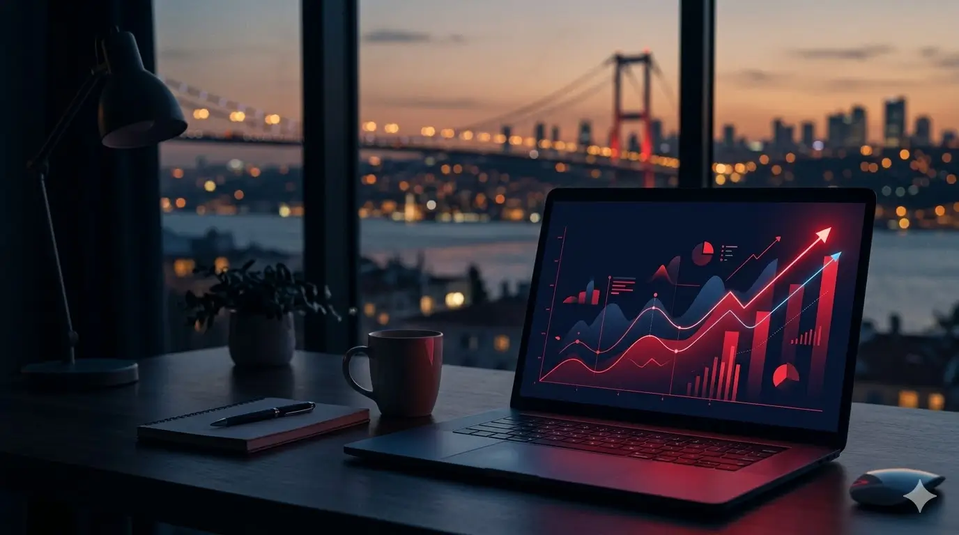 2026 Türkiye YouTube para kazanma RPM analitik dashboard görseli