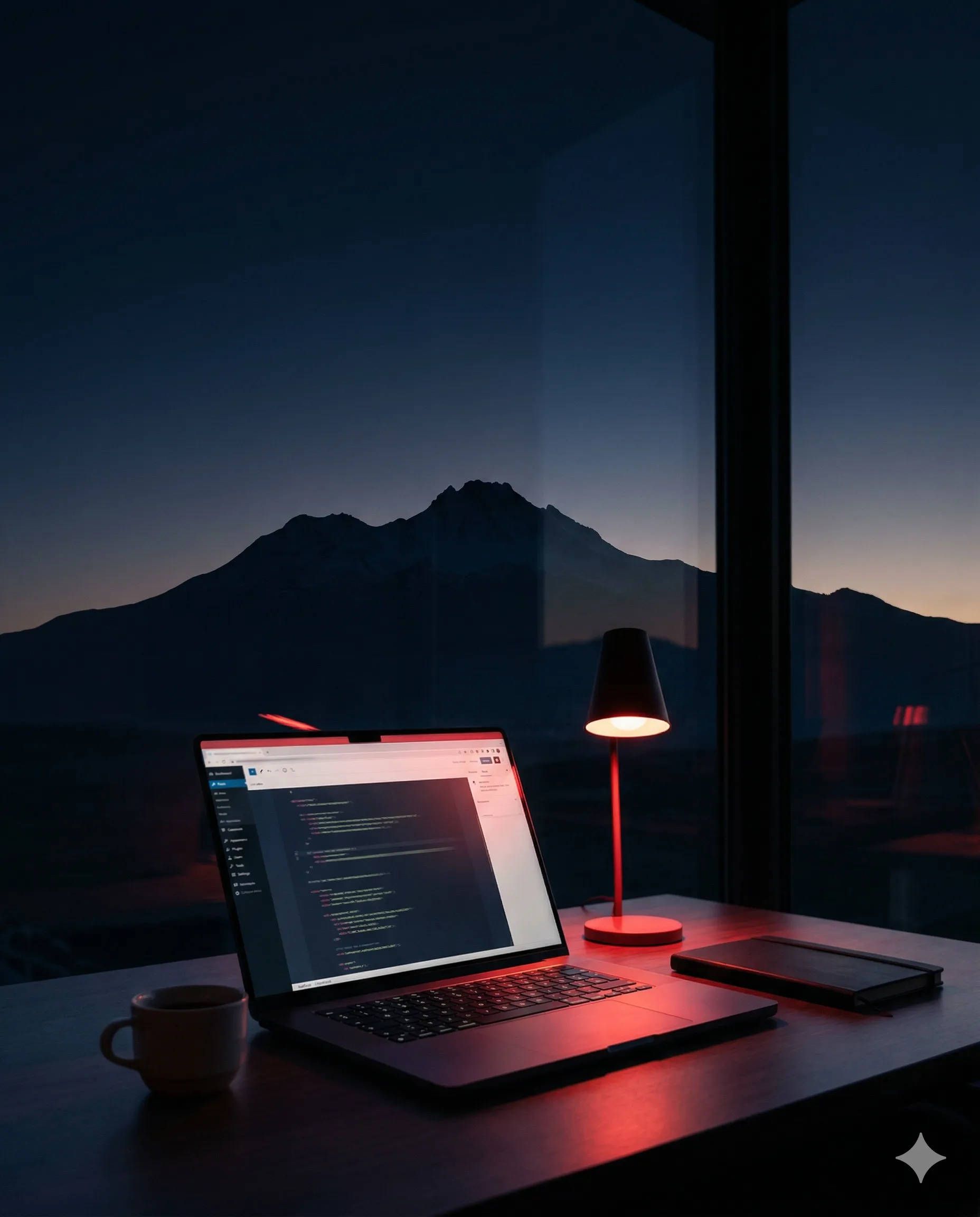 Kayseri web tasarım hizmeti — modern bir çalışma masasında WordPress ekranı ve arka planda Erciyes Dağı silueti